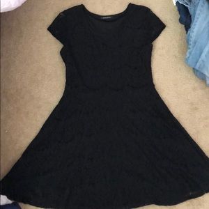 black lace dress